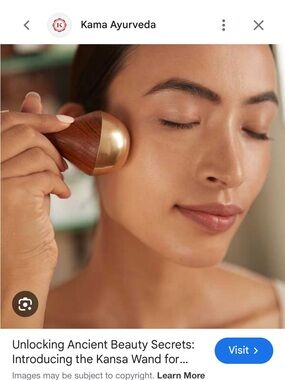 Kansa metal and Wood & Gold Facial Massage Tool